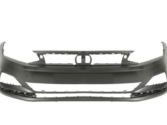 Volkswagen Polo Mk6 2017-2021 utángyártott új első lökhárító alapozott 6 szenzor jel.