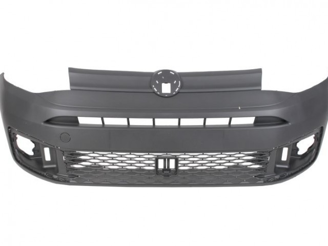 Volkswagen Caddy V. 2020- utángyártott új első lökhárító fekete alsó ráccsal, tgk.