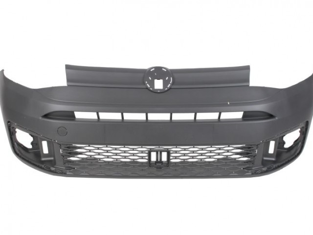 Volkswagen Caddy V. 2020- utángyártott új első lökhárító fekete alsó ráccsal, tgk.