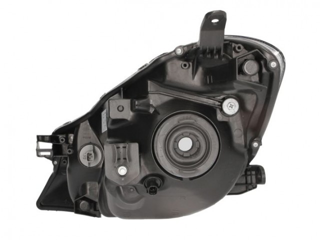 Toyota Yaris III. 2011.10.15-2014.06.30 utángyártott új jobb első fényszóró H4 króm házas (motorral) TYC