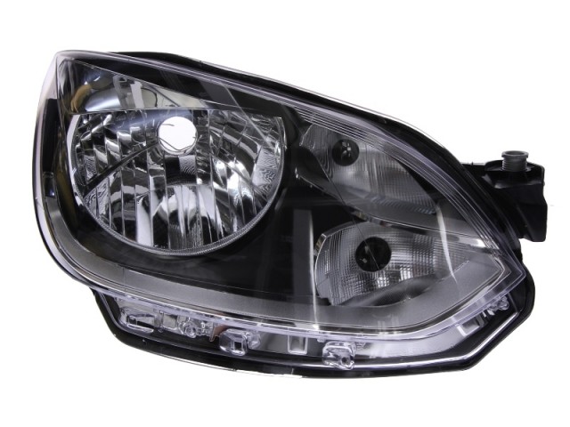Volkswagen Up 2011-2016  utángyártott új jobb első fényszóró H4 króm házas (motoros) TYC