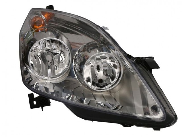 Opel Zafira B 2007-2014 utángyártott új jobb első fényszóró H1/H7 króm házas (motorral) TYC