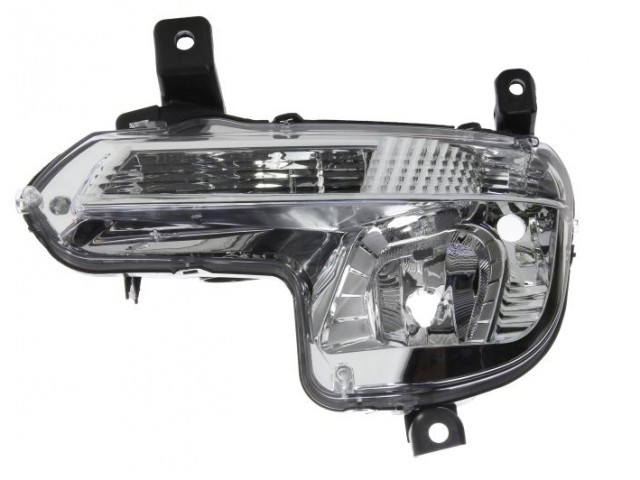 Peugeot 508 2010-2014 utángyártott új bal első ködlámpa, nappali fény H8 irányjelző egyben TYC