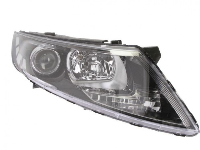 Kia Optima 2011-2015 utángyártott új jobb első fényszóró H7/H1 fekete házas DEPO