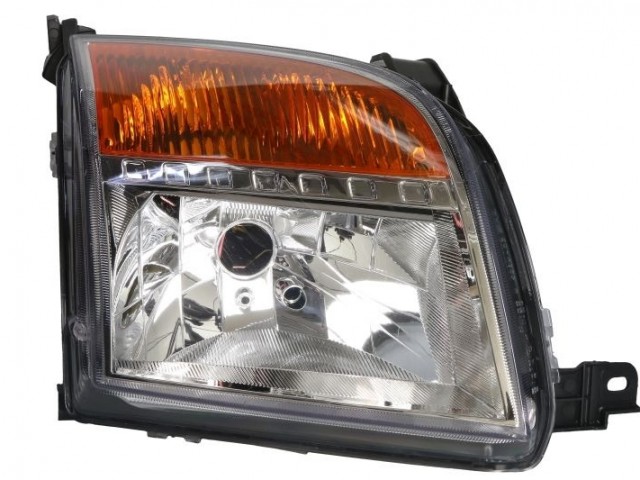 Ford Fusion 2005.10.01-2012.01.01 utángyártott új jobb első fényszóró H4 sárga index (motorral) TYC