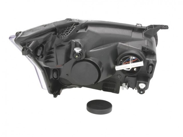 Ford Transit 2014- utángyártott új bal első fényszóró H7/H15/H1+LED nap.fény. (motorral) TYC