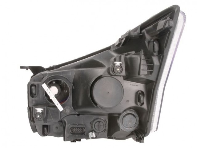 Ford Transit 2014.05.01-2019.05.19 utángyártott új jobb első fényszóró H7/H15 napp.f. fekete h. (motorral) TYC