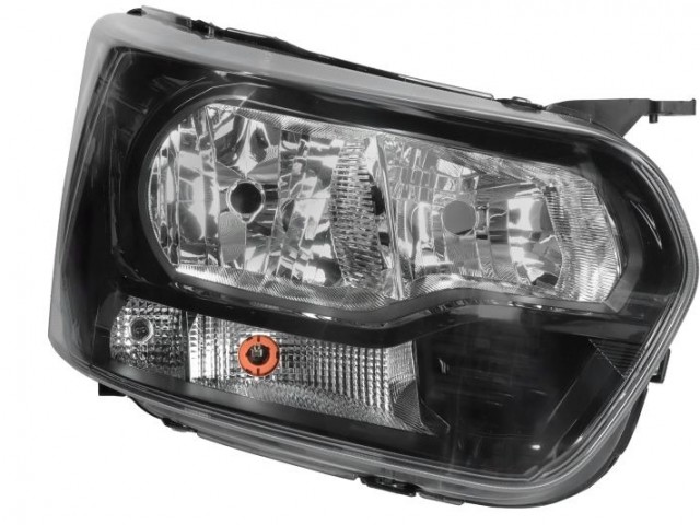 Ford Transit 2014.05.01-2019.05.19 utángyártott új jobb első fényszóró H7/H15 napp.f. fekete h. (motorral) DEPO