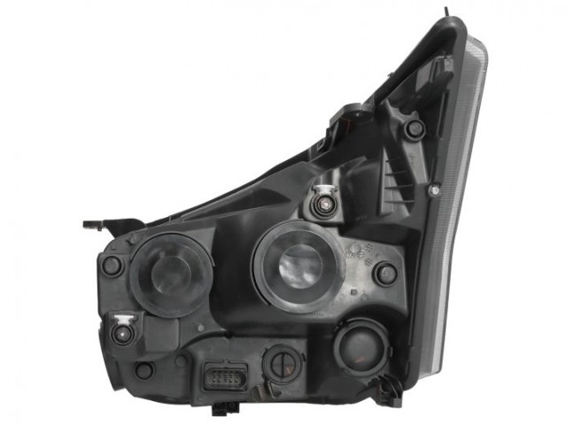 Ford Transit 2014.05.01-2019.05.19 utángyártott új jobb első fényszóró H7/H15 napp.f. fekete h. (motorral) DEPO