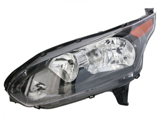 Ford Transit Connect-Tourneo 2015.10.30-2018.05.28 utángyártott új bal első fényszóró H7/H15 +DRL fek. h.(motorral)TYC