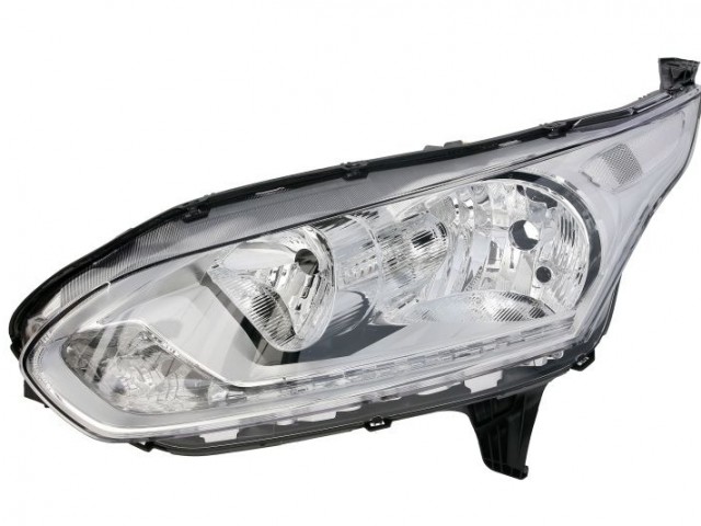 Ford Transit Connect-Tourneo 2015.10.30-2018.05.28 utángyártott új bal első fényszóró H7/H15+DRL króm h. (motorral) TYC