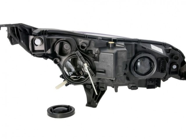 Ford Transit Connect-Tourneo 2015.10.30-2018.05.28 utángyártott új bal első fényszóró H7/H15+DRL króm h. (motorral) TYC