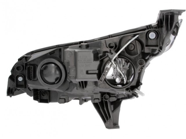 Ford Transit Connect-Tourneo 2013.09.30-2015.09.28 utángyártott új jobb első fényszóró H7/H15 +DRL króm ház. (motorral)TYC