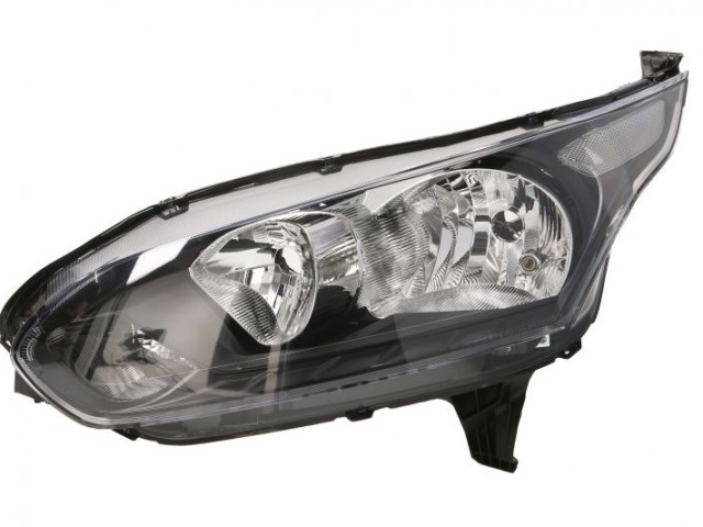 Ford Transit Connect-Tourneo 2013.09.30-2018.05.28 utángyártott új bal első fényszóró H7/H15 +DRL, fekete házas (motorral) DEPO