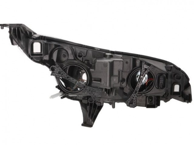 Ford Transit Connect-Tourneo 2013.09.30-2018.05.28 utángyártott új bal első fényszóró H7/H15 +DRL, fekete házas (motorral) DEPO