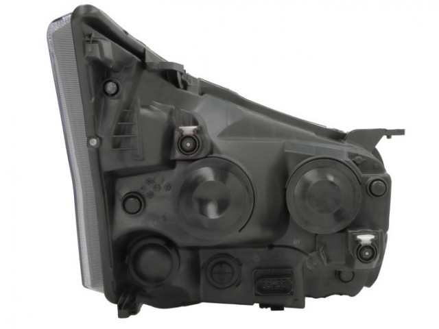 Ford Transit 2014.05.01-2019.05.19 utángyártott új bal első fényszóró H7/H15 napp.f. fekete h. (motorral) DEPO