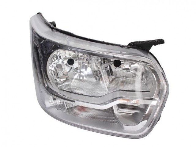 Ford Transit 2014.05.01-2019.05.19 utángyártott új jobb első fényszóró H7/H15 napp.f. króm h. (motorral) DEPO