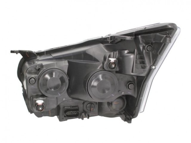 Ford Transit 2014.05.01-2019.05.19 utángyártott új jobb első fényszóró H7/H15 napp.f. króm h. (motorral) DEPO