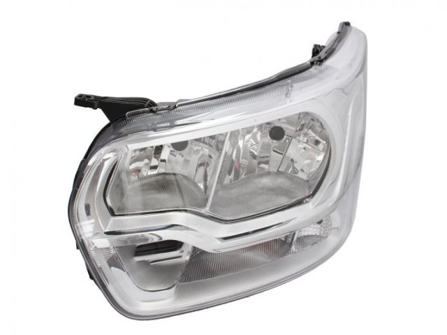 Ford Transit 2014.05.01-2019.05.19 utángyártott új bal első fényszóró H7/H15 napp.f. króm h. (motorral) DEPO
