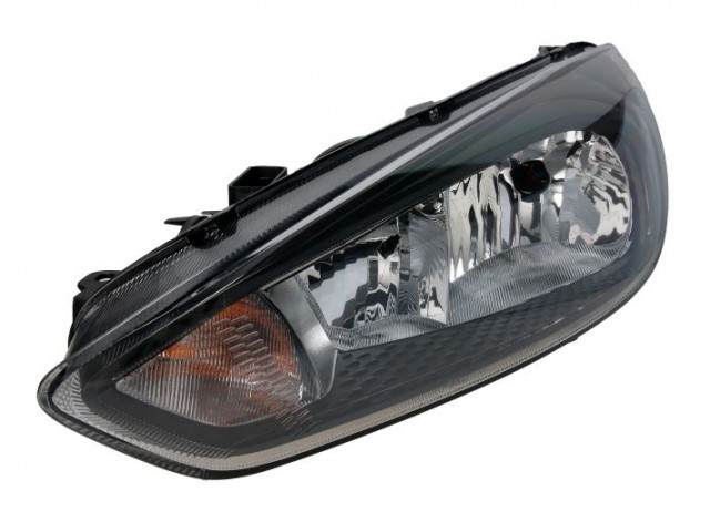 Ford Focus III. 2014.10.01-2018.04.09  utángyártott új bal első fényszóró H1/H7 fekete h. (motorral) TYC