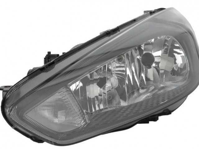 Ford Focus III. 2014.10.01-2018.04.09 utángyártott új bal első fényszóró H1/H7 fekete h. (motorral) DEPO