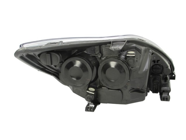 Ford Focus II. 2007.09.01-2011.02.28 utángyártott új bal első fényszóró H1/H7 króm-fekete házas (motorral) DEPO