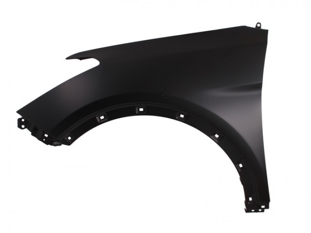 Hyundai Santa FÉ III. 2012.10.01-2015.12.31 utángyártott új bal első sárvédő, díszléc patent helyes