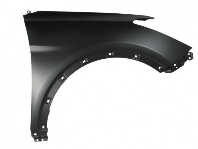 Hyundai Santa FÉ III. 2012.10.01-2015.12.31 utángyártott új jobb első sárvédő, díszléc patent helyes