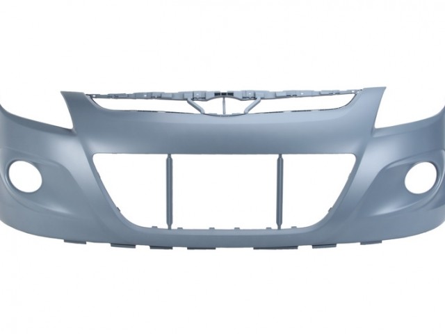 Hyundai I20 2008.05-2012.03.31utángyártott új első lökhárító alapozott, ködlámpa helyes