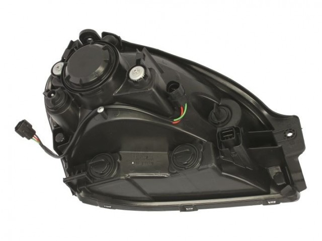 Hyundai Tucson 2004-2009 utángyártott új bal első fényszóró H4 fekete házas (motoros) DEPO