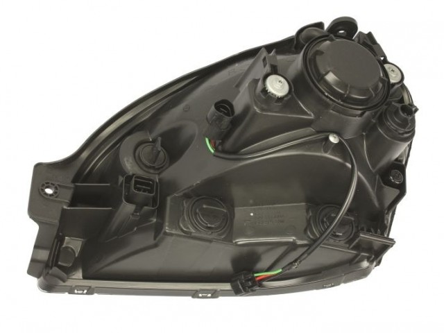 Hyundai Tucson 2004-2009 utángyártott új jobb első fényszóró H4 fekete házas (motoros) DEPO