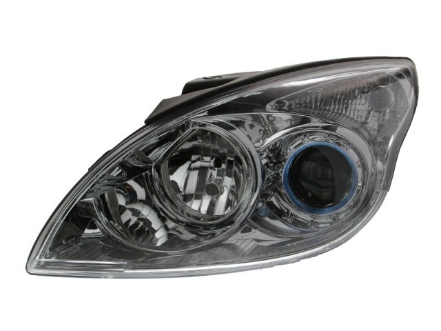 Hyundai I 30 2007.03-2009.04.28 utángyártott új bal első fényszóró H1/H7 króm házas (motoros) DEPO