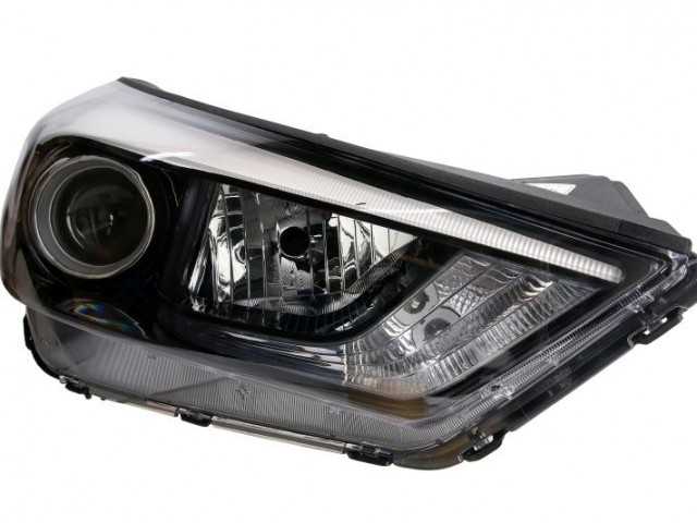Hyundai Tucson 2015.01.01-2018.06.30 utángyártott új jobb első fényszóró 2H7+LED (motorral) TYC