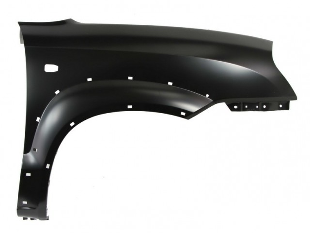 Hyundai Tucson 2004-2009 utángyártott új jobb első sárvédő, díszléc patent helyes