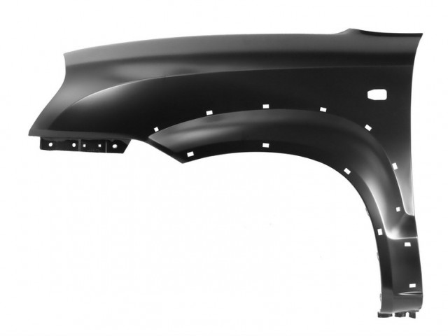 Hyundai Tucson 2004-2009 utángyártott új bal első sárvédő, díszléc patent helyes