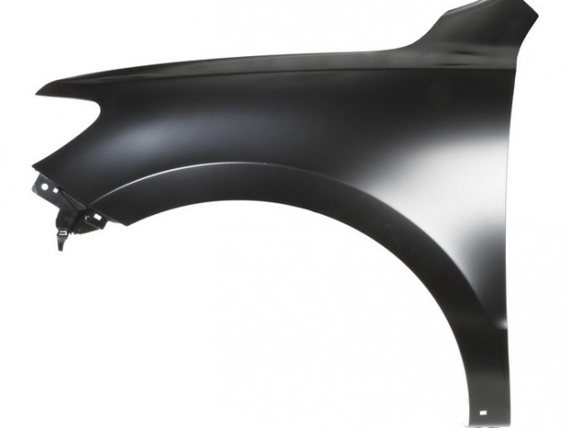 Hyundai Santa FÉ II. 2009.10.01-2012.09.30 utángyártott új bal első sárvédő, nem oldalindexes kivitel, díszléc patent helyes