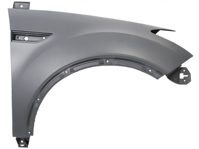 Ford Kuga I. 2008-2012 utángyártott új jobb első sárvédő, oldalindexes kivitel, műanyag, alapozott