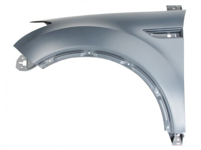 Ford Kuga I. 2008-2012 utángyártott új bal első sárvédő, oldalindexes kivitel, műanyag, alapozott