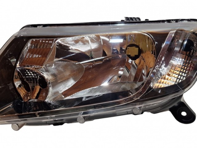 Dacia Logan II., Sandero II. 2012-2017 utángyártott új bal első fényszóró H4 fekete h. (manuális) DEPO