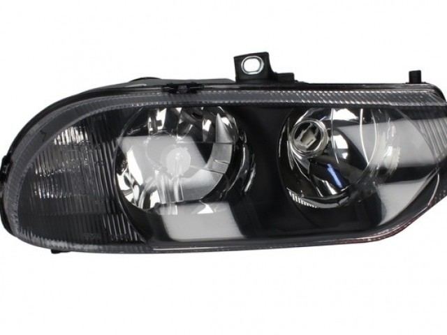 Alfa Romeo 156 1997-2003 utángyártott új jobb első fényszóró H1/H7 fekete házas (belülr. áll.) TYC