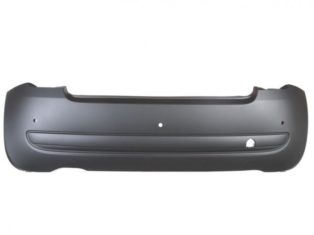 Fiat 500 2007-2015 Lounge utángyártott új hátsó lökhárító alapozott 3 parkszenzor helyes