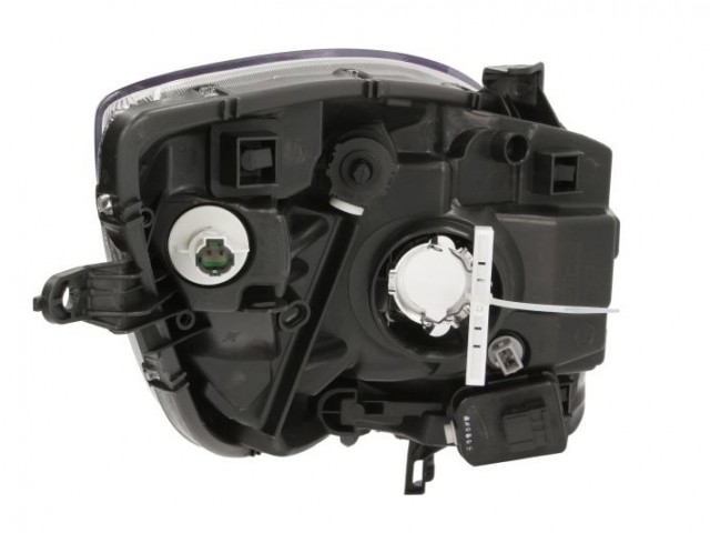 Toyota Yaris II. 2009.01.01-2011.10.15 utángyártott új jobb első fényszóró H4 füst házas V-tip. (motorral) TYC