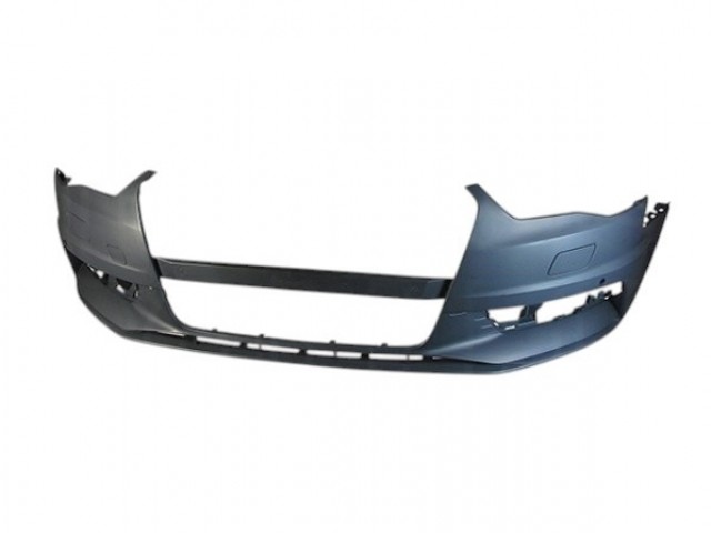 Audi A3 8VS(4 ajtós)  2013.05.01-2016.01.31 utángyártott új első lökhárító alapozott, fényszóró mosós helyes, 2 szenzoros