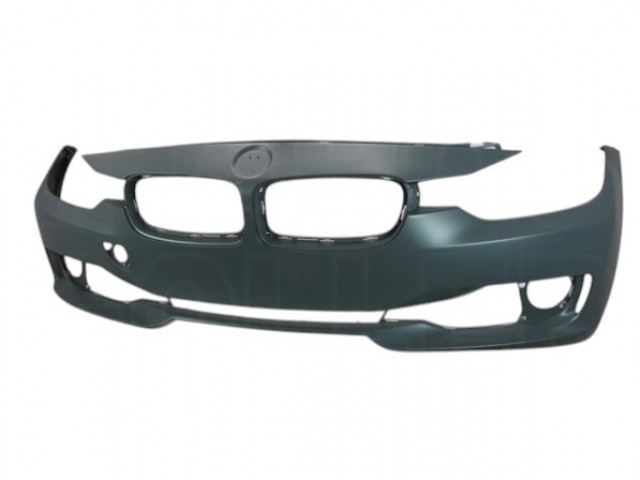 BMW 3 F30 2011.10.01-2015.04.01 utángyártott új első lökhárító fényszóró mosós, szenzor jelöléssel, alapozott (BASIS)