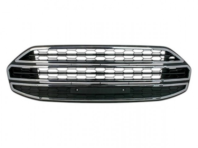 Ford Ecosport 2012-2017 utángyártott új első lökhárító, középső rács, króm díszlécekkel