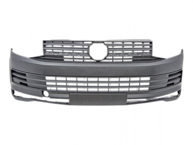 Volkswagen Transporter T6 2015-2020 utángyártott új első lökhárító fekete, rácsokkal