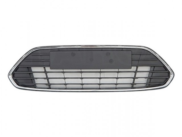 Ford Mondeo IV. 2010-2014 utángyártott új első lökhárító, középső rács, krómkeret, fekete