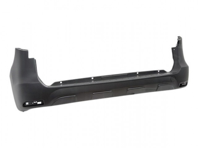 Dacia Dokker 2012-2021, Renault Express 2021- utángyártott új hátsó lökhárító fekete, +vonószemb., PDC-jel.