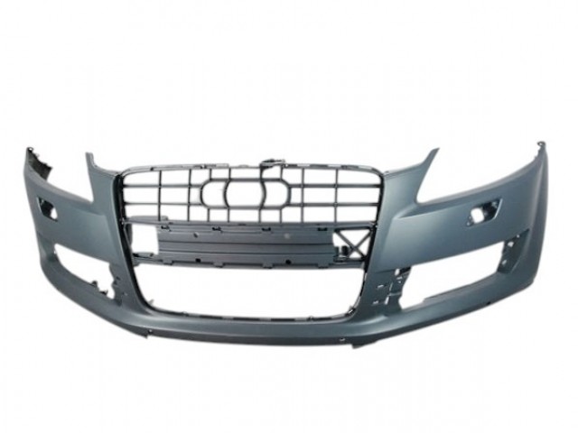 Audi Q7 (4LB) 2005.11.01-2009.04.30 utángyártott új első lökhárító alapozott fényszóró mosó, parkszenzor helyes