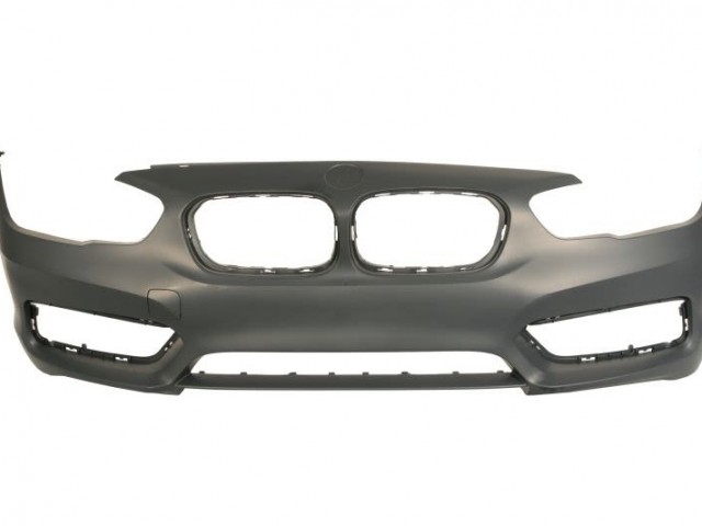 BMW 1 (F20) 2015.01.01-2019.09.01 utángyártott új első lökhárító  felső rész alapozott szenzor, mosó hely jelöléssel